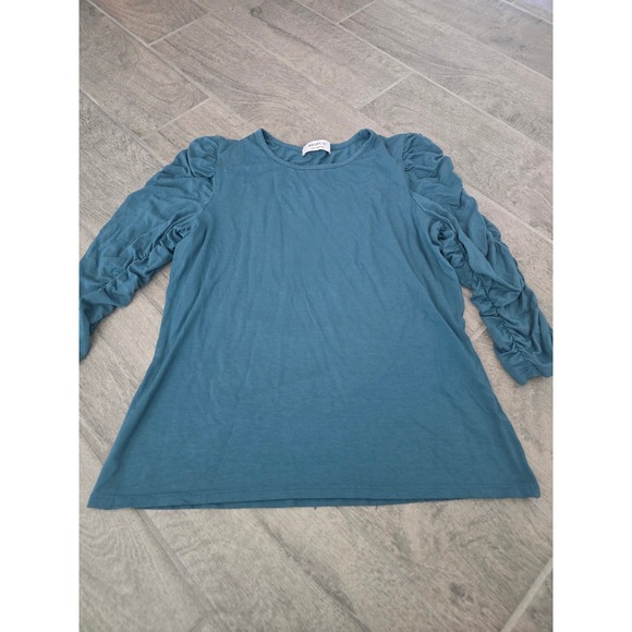 Bailey 44 Tops - BAILEY 44 Teal Ruched Sleeve Top Made in USA Women's Size Large Soft Stretchy‎